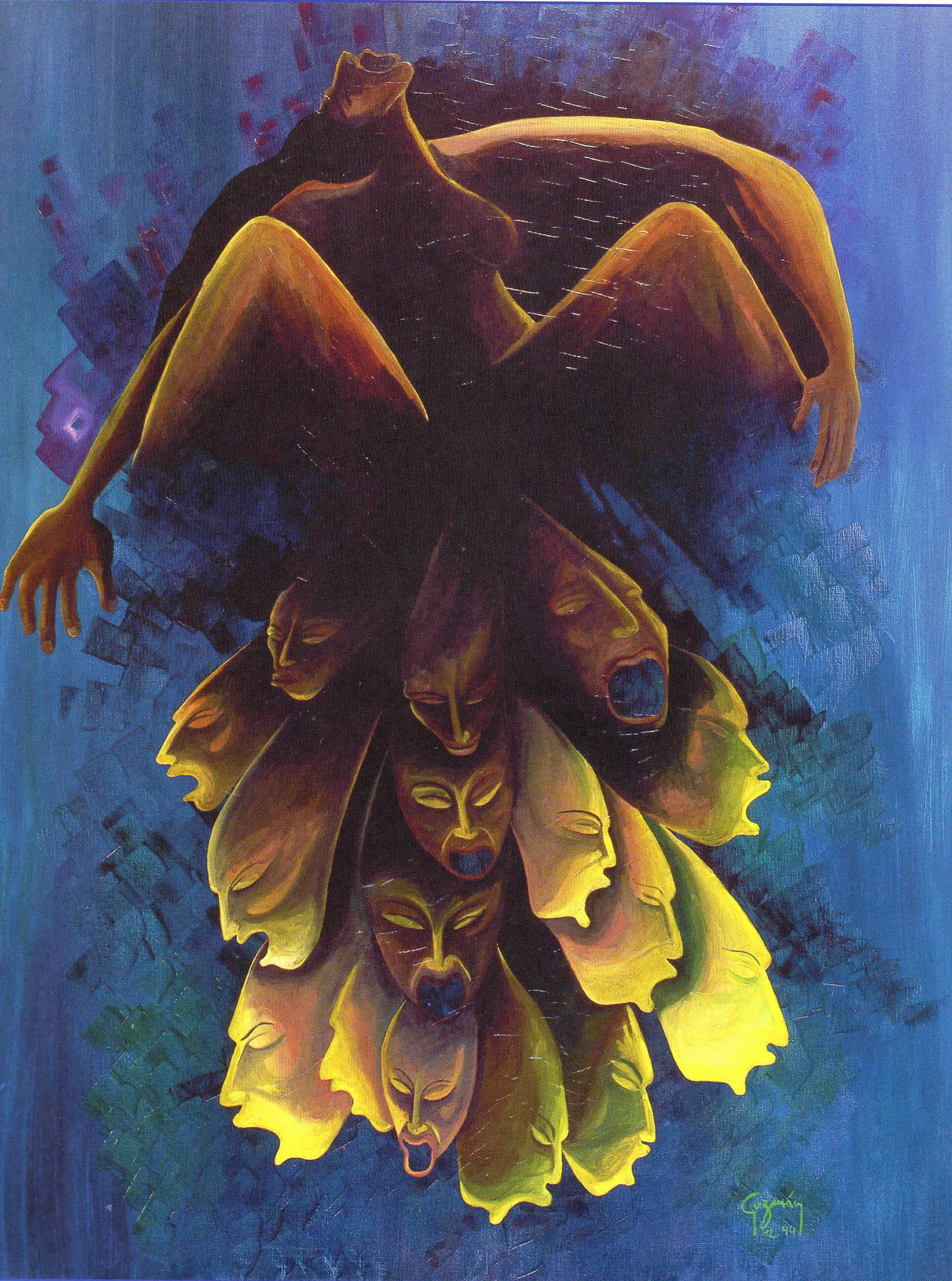 Juan Francisco Guzman,El Grito de la Humanidad, Olie op doek 129 x 97,5